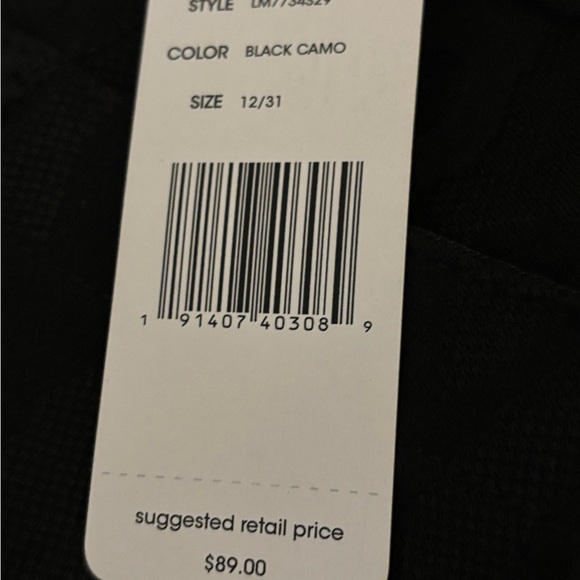 Black camo- Liverpool utility jogger pant zipper hem 31/12 New with tags - Picture 7 of 7